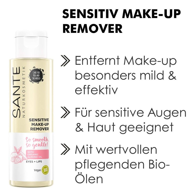 Sante Naturkosmetik, Sensitive Makeup Remover for Sensitive Skin Removes Eyes