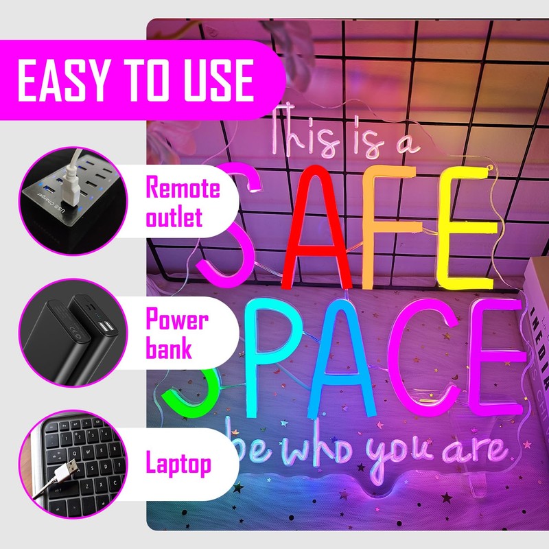 Safe Space Neon Sign This Is Safe Space To Be