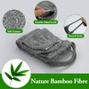 Back Scrubber for Shower, Bamboo Fibre Exfoliating Scrubber Sponge, Bamboo