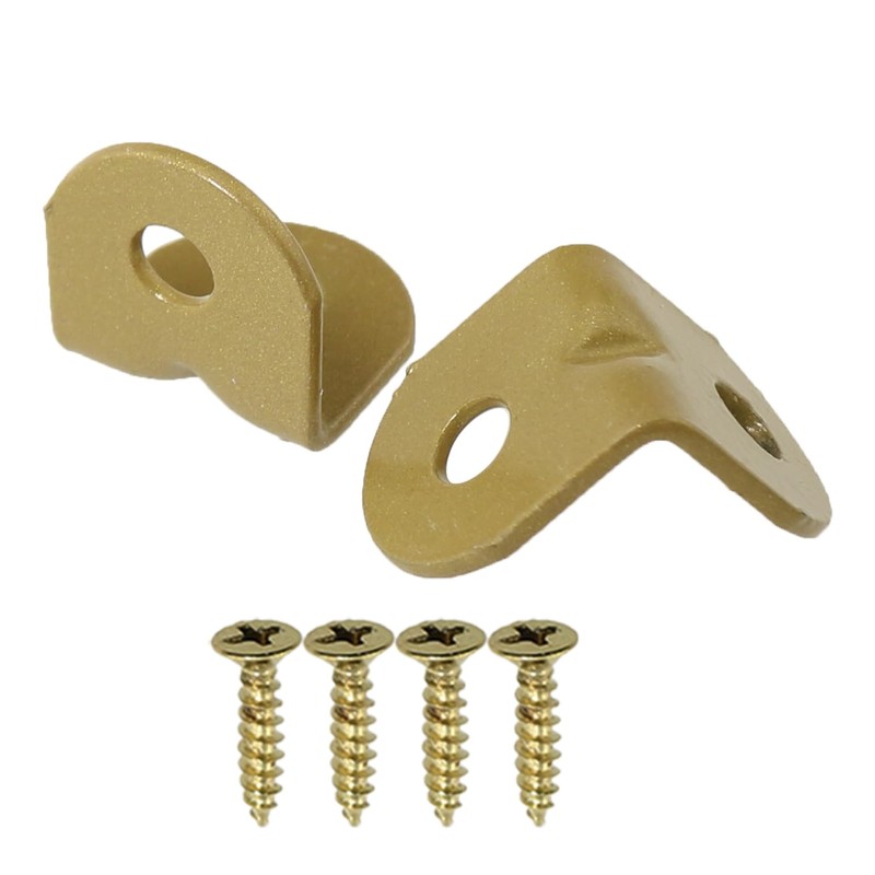 Heyous 20PCS Furniture Corner Brace Hooks Fasteners Mini Brackets Gold