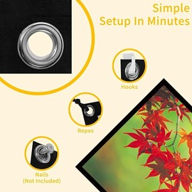 Projector Screen 100 inch Video Projection Screen 16:9 HD Foldable Anti-Crease Portable Projector Movies Screen for Home Theater Gaming Office Presentation Double Sided Projection