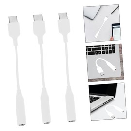 KOMBIUDA 3pcs USB C to Audio Adapters Durable TPE Headphone Jack Connectors Design for Seamless Connectivity with and Other USB C Devices