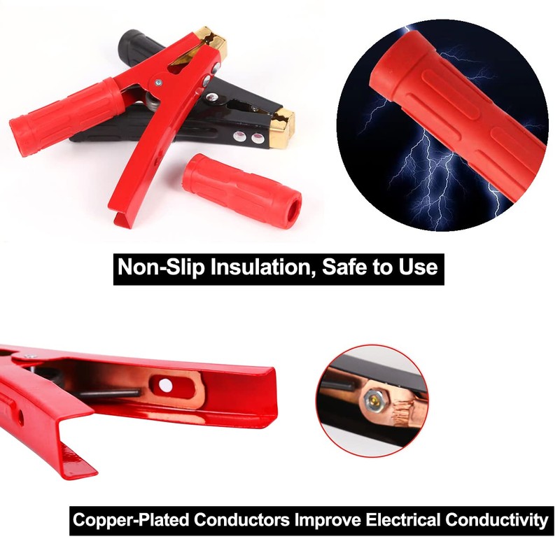 HuaLiSiJi Heavy Duty Jumper Cable Clamps 1000A Battery Cable Alligator