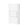 Volteck PA-APSE15-LB, Placa armada blanca 1 interruptor sencillo línea Lisboa