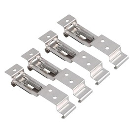 4Pcs Trailer Number Plate Holder Stainless Steel License Plate Bracket Spring Loaded Number Plate Clips Holders for Trailers trucks Caravans Plate Fixings