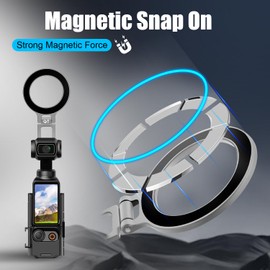 HAFOKO Osmo Pocket 3 Magnetic Phone Holder Compatible for iPhone, Magnetic Mount Expansion Adapter Frame with 360° Adjustable Light Holder Compatible for DJI OSMO Pocket 3 Accessories