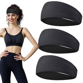 3-Pack Sweat Wicking Headbands for Men – Non-Slip, Absorbent Sports Headbands for Running, Gym, and Outdoor Activities