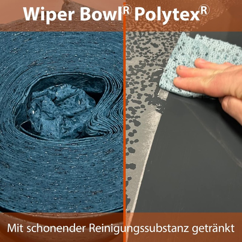 ZVG zetClean 50130-001 Wiper Bowl Polytex Reinigungstücher, blau, 25 x