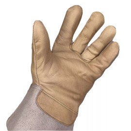 Unbranded 2 Pairs of Large Short Cuff 100% Genuine Cowhide Leather Welding Gloves Ironwork