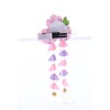 C-114-2 Pink Purple Handmade Sakura Cherry Blossom Fabric Flowers Tassels