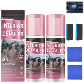 dssuoa 2Pcs Interior Detailer Spray,Car Interior Cleaner,Polishing Cleaner Car Interior Spray,Deep Cleaner Polishing,Tire Cleaner,Suitable for Cleaning Rubber, Plastic,Leather Surfaces Inside The Car