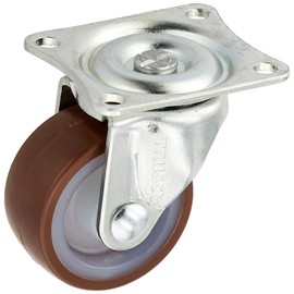 Trusco TYGU-32 TYG Series Universal Urethane Caster, 1.3 inches (32 mm), Plate-Mounted Urethane Caster (for Light to Medium Loads)