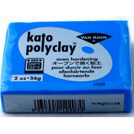 Kato Polymer Clay Oven Jewelry Craft Bake Polyclay Bar Art Van Aken 2 Oz (Turquoise Blue)