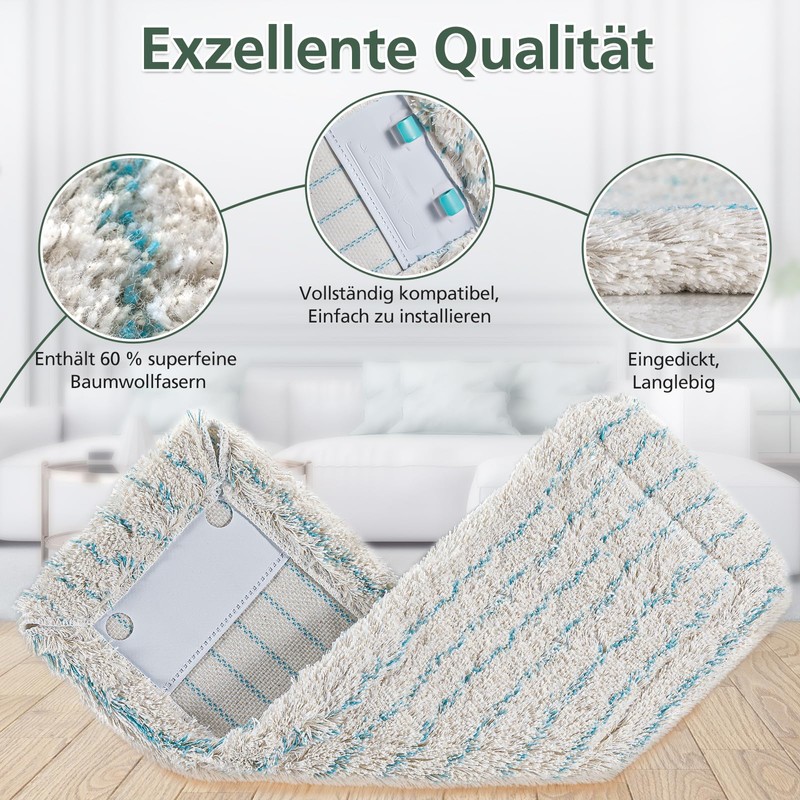 3 Pack Replacement Mop Covers for Leifheit Profi XL Micro
