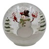 Gift Essentials Snowman with Cardinals Crackle Glass Globe - LED