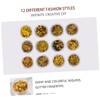 BIUDECO 12 Boxes Set DIY Nail Art Glitter Sequins Stickers