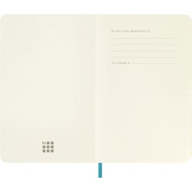 Moleskine Classic Notebook, Soft Cover, Pocket (3.5" x 5.5") Ruled/Lined, Reef Blue, 192 Pages
