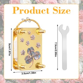 loghohu Micro Flower Press, Mini Flower Press with 20 Reusable Specimen Papers and Wrench Metal DIY Plant Presses Preservation Kit for Arts and Crafts Lovers