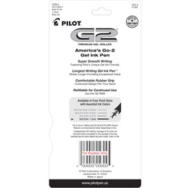 Pilot, G2 Premium Gel Roller Pens, Bold Point 1 mm, Pack of 4, Blue