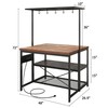 IDEALHOUSE 47'' Large Kitchen Island with Power Outlet, Island Table