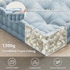 Intelligent Design Azza Large Cushion/Pouf, 24x24, Square Aqua