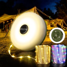 OGERY 4-in-1 Rechargeable Camping String Lights - 32.8FT