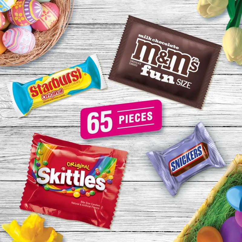 Mars M&M'S, SKITTLES, SNICKERS & STARBURST Easter Basket Stuffers Variety