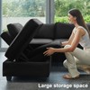 Belffin Storage Ottoman Module for Modular Sectional Sofa Square Seat