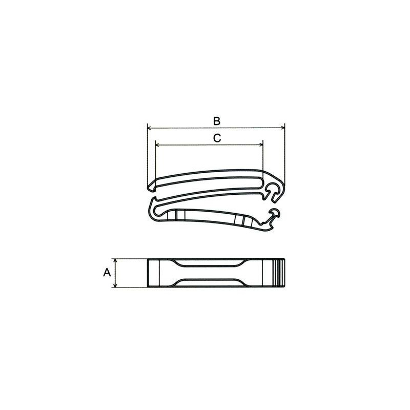 NIFCO STC Plastic Parts Tape Clip/Belt Clip/Tape Clip/Belt Clip STC38