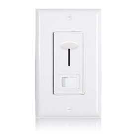 Maxxima Low Voltage 0-10V Slide Dimmer Switch, Wall Plate Included