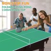 Unbranded 8FT Green Mid-Size Foldable Table Tennis Conversion Top Ping