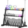 ULTRA FUEGO Dumbbell Rack 3-Tier Weight Plate Rack Storage Stand