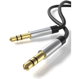 Bicmice Aux Cord 3.5 mm Audio Cable for Headphones, Car Stereo, Tablet, Speaker, Smartphone, TV, Laptop, HI-FI System Nylon Braided Additional Cable Male to Male with 24K Gold Plated 3 m / 10 ft