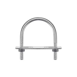 sourcing map Round U-Bolts, 3 Sets 62mm(2.44") Inner Width 87mm Length M8 304 Stainless Steel U Clamp Bolt with Nuts and Plates, for Boat Trailer