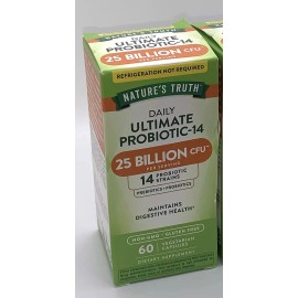 Nature's Truth Daily Ultimate Probiotic 25 Billion 60 Capsules Exp 4/26