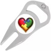 NewCharms Autism Heart Puzzle Golf Ball Marker Divot Repair Tool