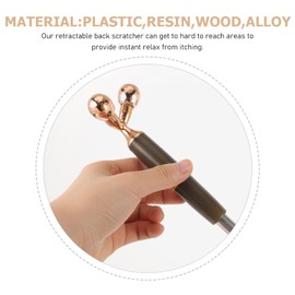 FOMIYES Telescopic Scratcher Scalp Scraper Massage Roller Back Scratcher Portable Body Massager Facial Massager Roller Neck Massager Facial Roller Massage Tool Back Scraper Alloy