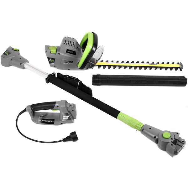 Earthwise CVPH43018 Corded 4.5 Amp 2-in-1 Convertible Pole Hedge Trimmer,Grey