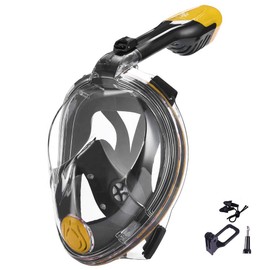 VILISUN Diving Mask, Full Face Mask, Effortless Breathing Diving Goggles, Foldable Snorkel Mask, Anti-Fog and Anti-Leak Technology with 180° Field of View and Camera Holder for Adults