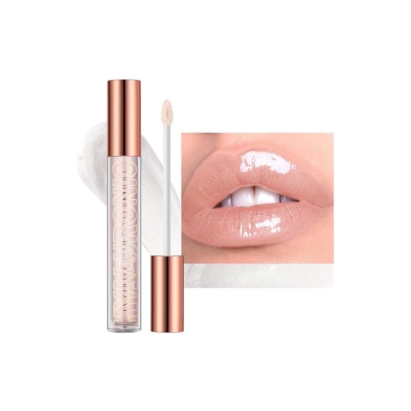 Brillo labial transparente con brillo, voluminizador, hidratante de alta calidad