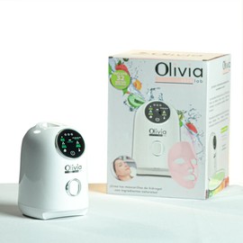 Olivia Skin Lab - Máquina para Hacer Mascarillas Olivia Skin Lab, con 32 tabletas Incluidas para Preparar Mascarillas Caseras con Tus Ingredientes Naturales Favoritos