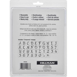 Hillman 840245 6-Inch Decorative Stencils Script, Purple, 41 Count