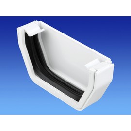 Wavin OSMA Squareline 100mm White Guttering Range (External StopEnd)