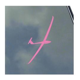 Sailplane Pilot in Flight Vinyl Sticker Decal Glider Aircraft