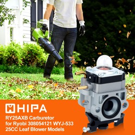 Hipa RY25AXB 308054121 Carburetor Kit for Roybi 25CC Leaf Blower Replace WYJ-533 Carb RY25AXB Gas Jet Fan Blower Model Parts