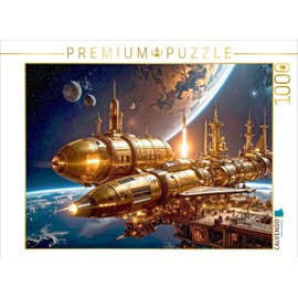 CALVENDO Puzzle Docking Maneuver of Flashcube III and Brassliner II to a Space Station | 1000 Pieces Size 25" x 19"