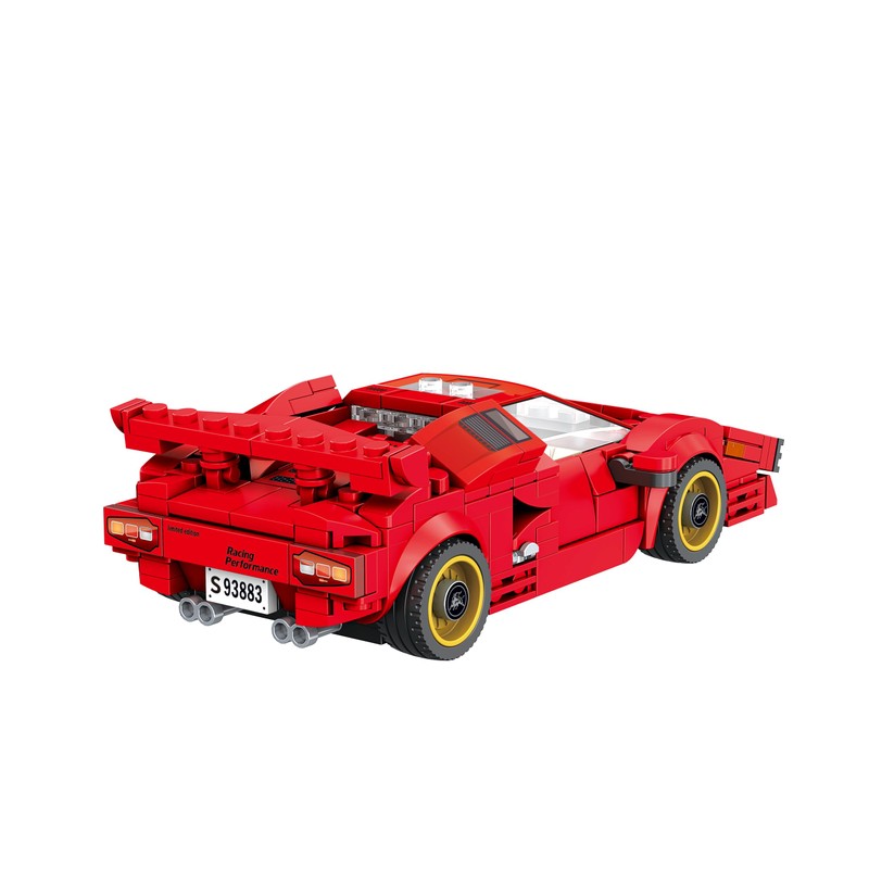 Lambo Countach Racing Car Building Block Set (355 Pieces). Racing