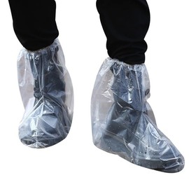 Nenluny 20 Pairs Disposable Waterproof Shoe Covers Plastic Transparent Shoes Cover Rain Boot Covers for Women and Men Rain Outdoor Indoors Overshoes