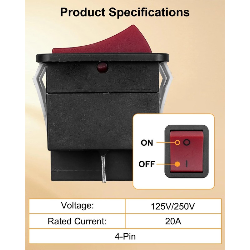 HUFEWU N043321 Air Compressor Rocker Switch Fit for DeWalt D55146