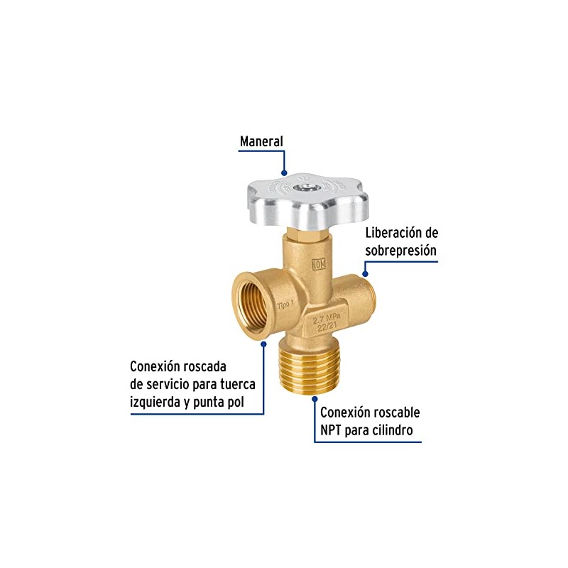 Foset VGC-560, Válvula para cilindros de gas LP hasta 45